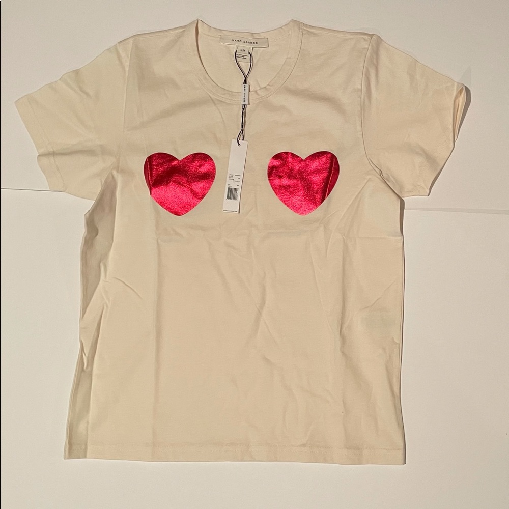 Marc Jacobs - Double Hearts Print Shirt Women’s Medium Brand New with Tags